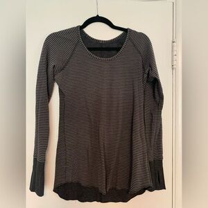 Lululemon Reversible Striped Long Sleeve Top